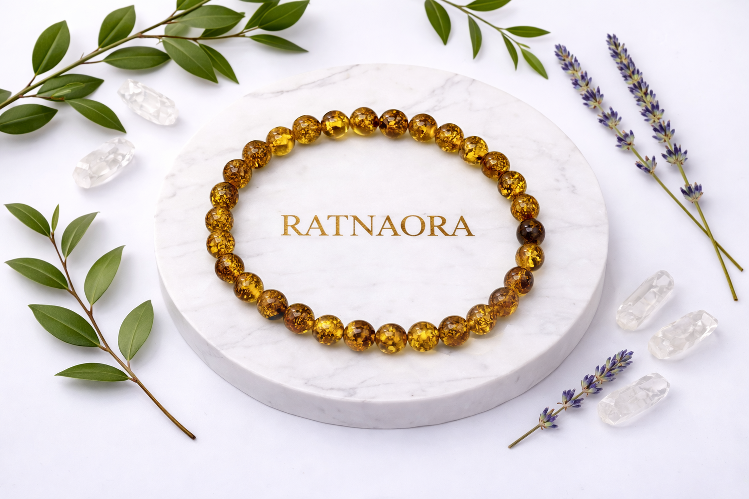 Amber Japa Mala (108 Beeds)