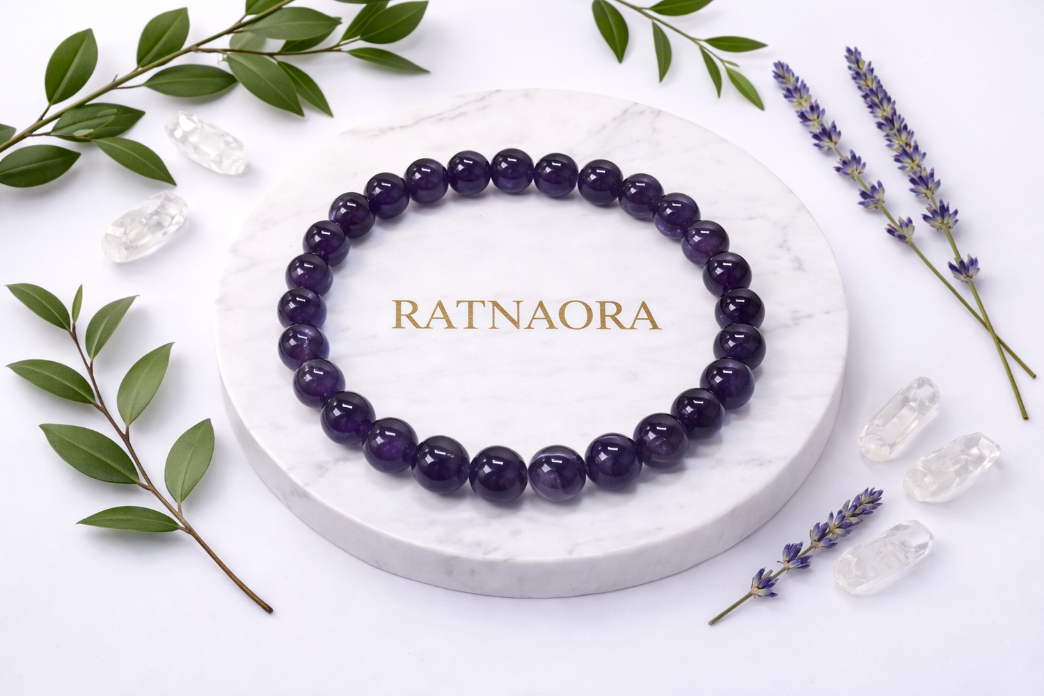 Amethyst Japa Mala (108 Beeds)
