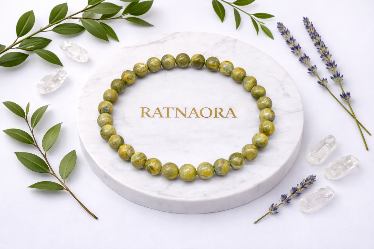 Bumble Bee Jasper Japa Mala (108 Beeds)