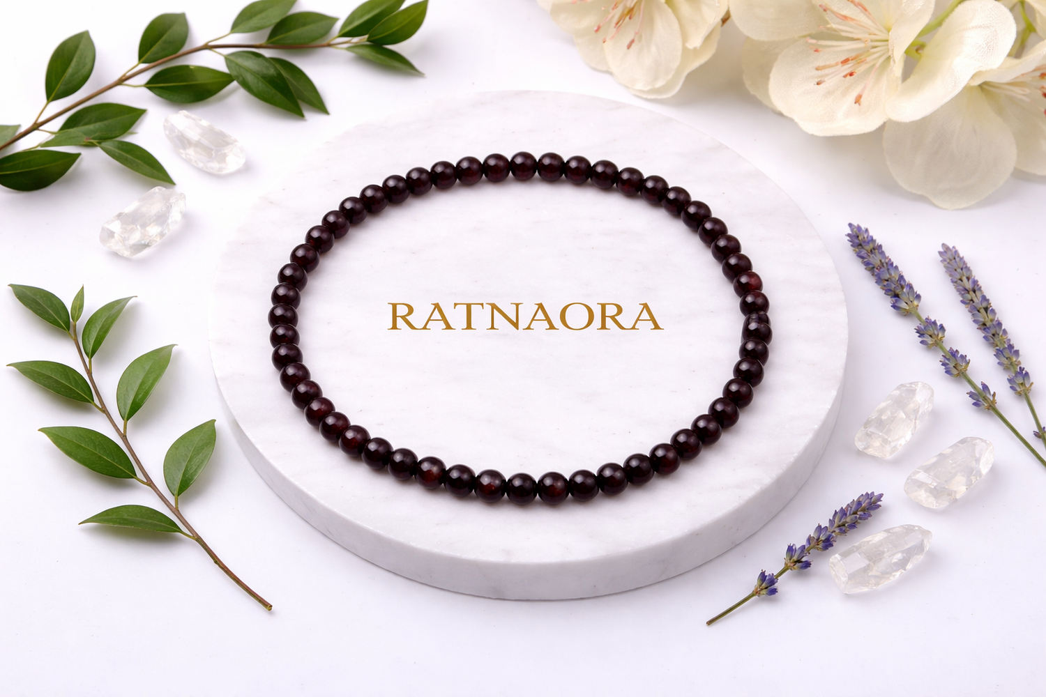 Garnet Japa Mala (108 Beeds)