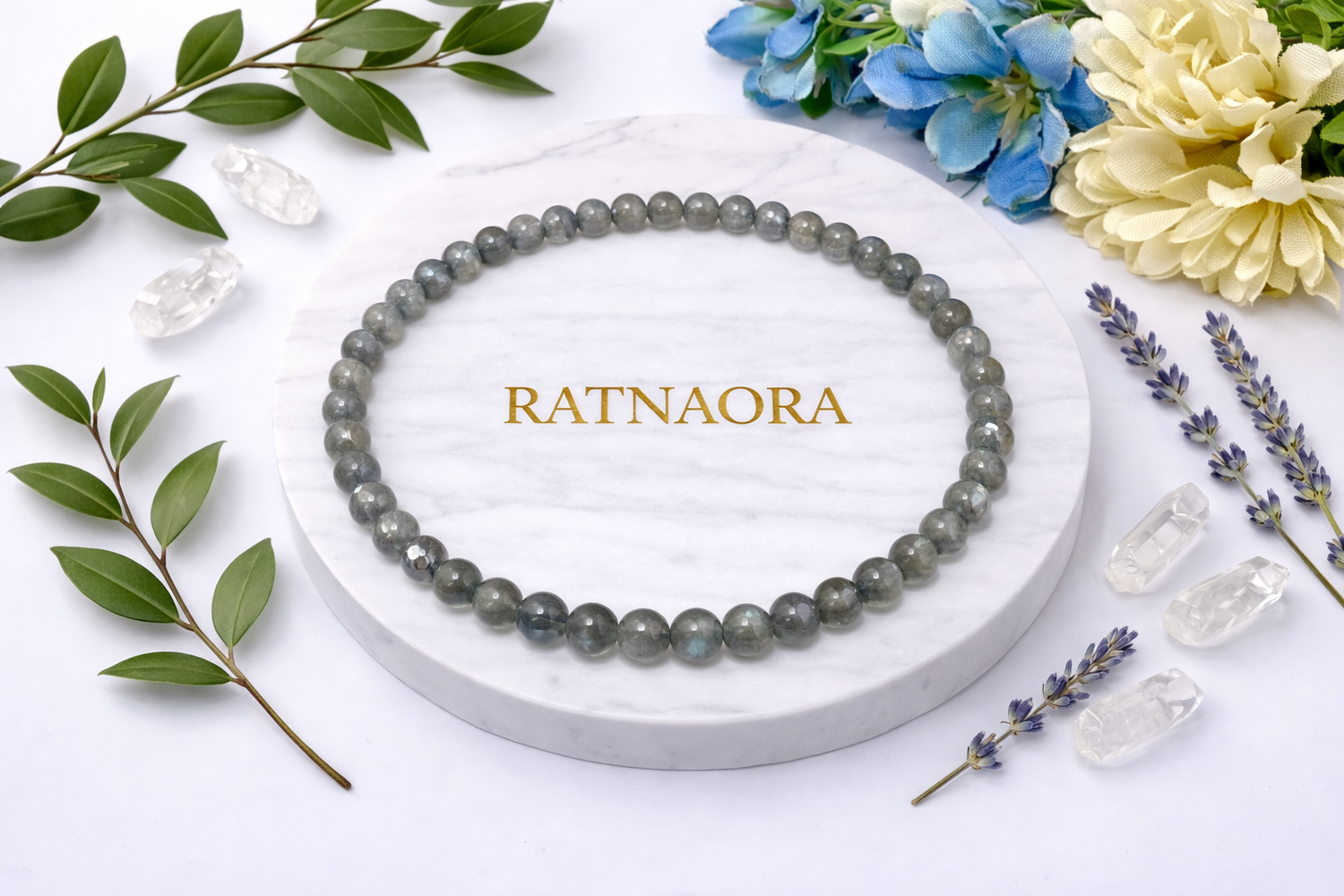 Labradorite Japa Mala (108 Beeds)