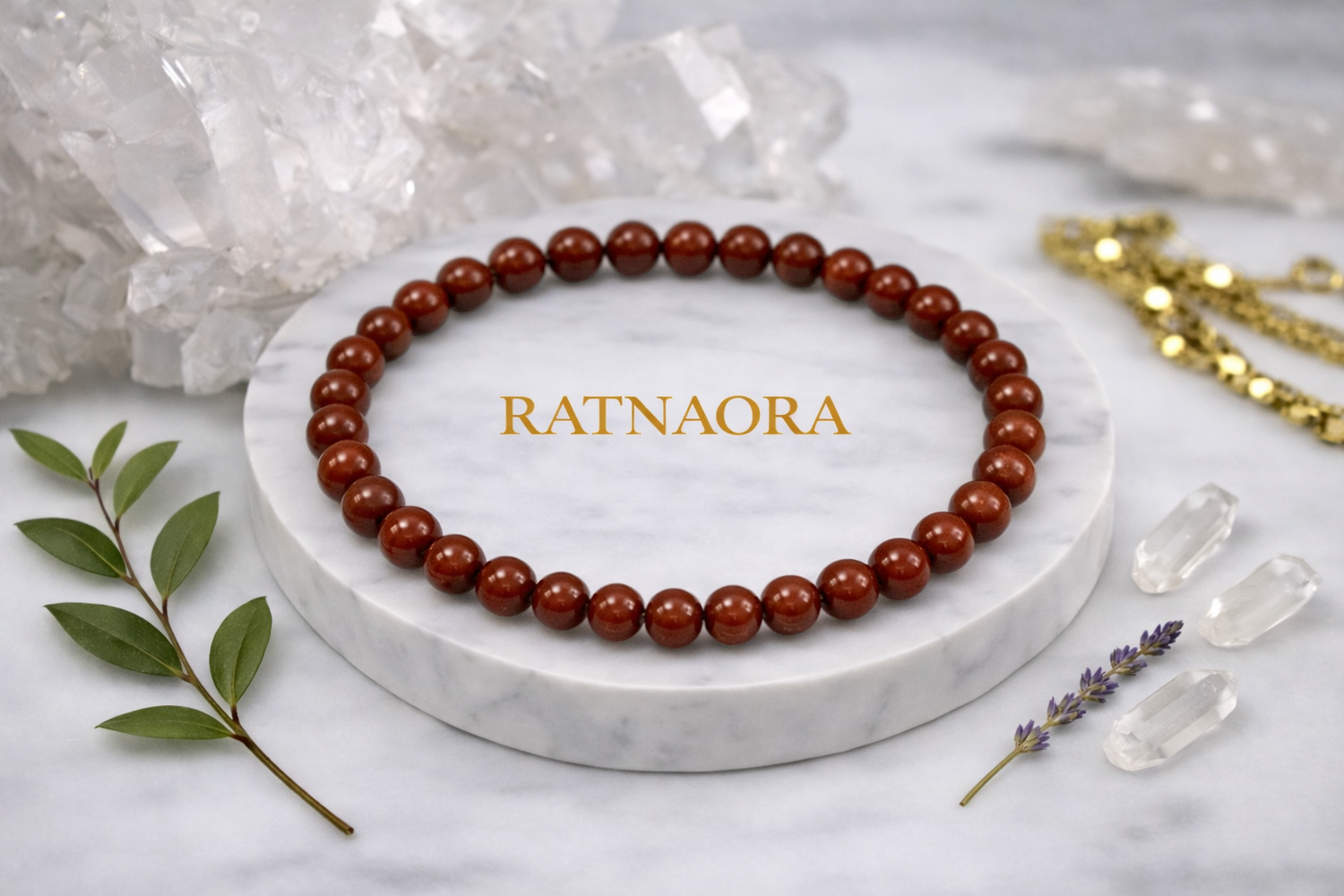 Red Jasper Japa Mala (108 Beeds)