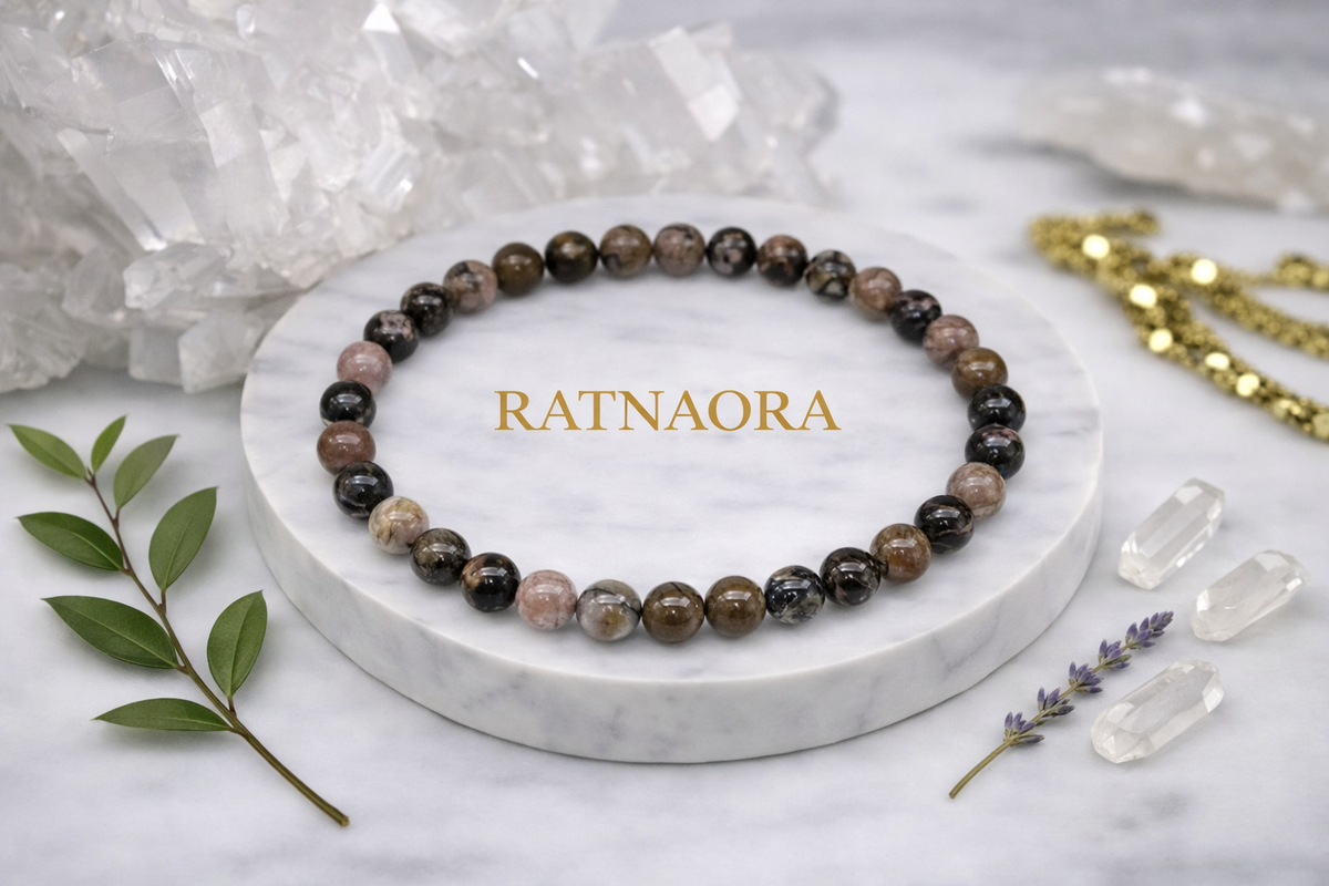 Rhodonite Japa Mala (108 Beeds)