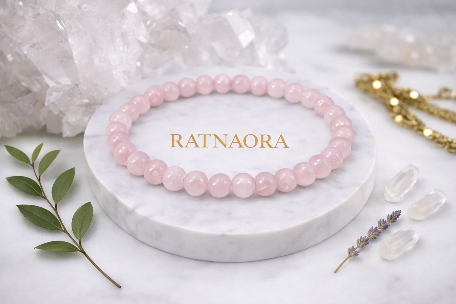 Rose Quartz Japa Mala (108 Beeds)