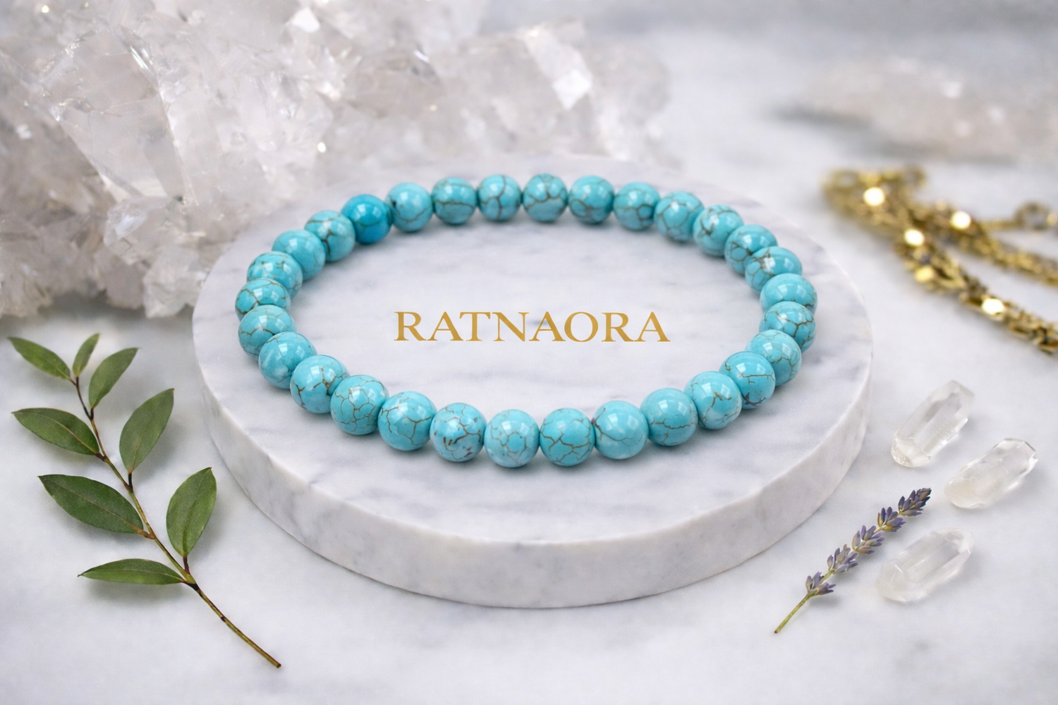 Turquoise Japa Mala (108 Beeds)