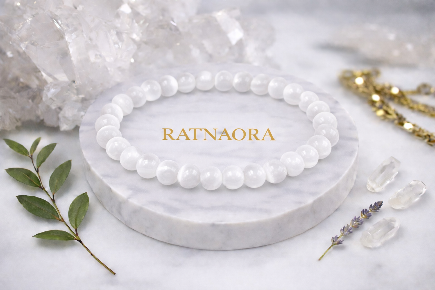 White Selenite Bracelet